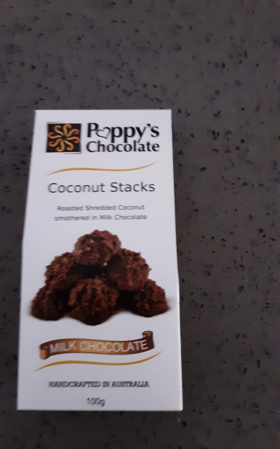 Customer photo review of Milk Chocolate Coconut Stacks 100g