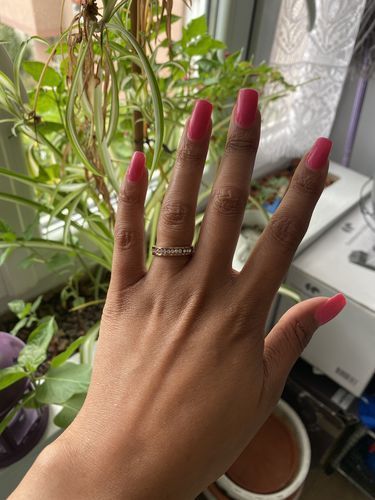 Customer photo review of Engagement Ring with Zircons