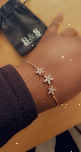 Customer photo review of Austrian Crystals Flowers Earrings