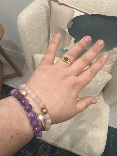 Customer photo review of EMERALD DECO RING