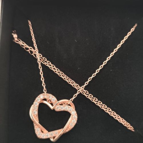 Customer photo review of Hearts with Austrian Crystals Necklace