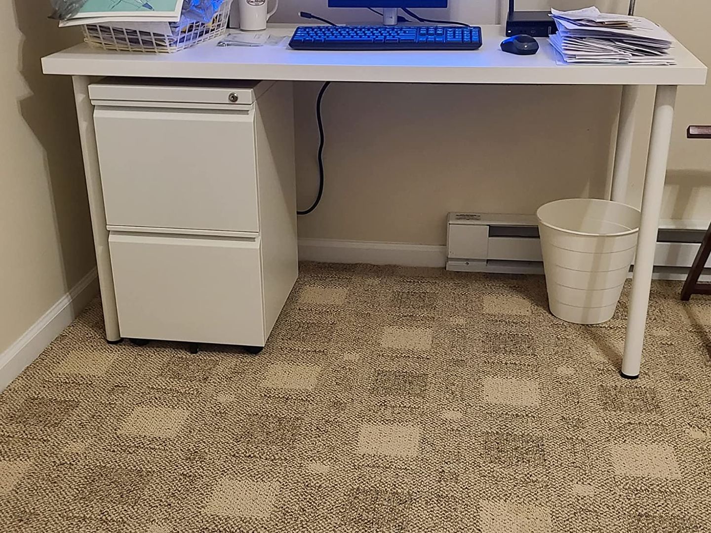 Customer photo review of Metal 2-Drawer Mobile File Cabinet with Recessed Handles and Lock | DEVAISE
