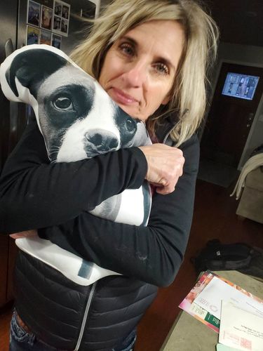 Customer photo review of Create A Custom Dog Pillow
