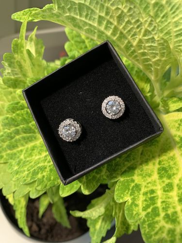 Customer photo review of Silver Circle Earrings