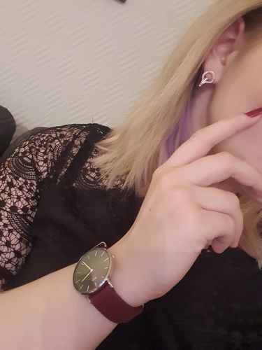 Customer photo review of Earrings with Joined Rings