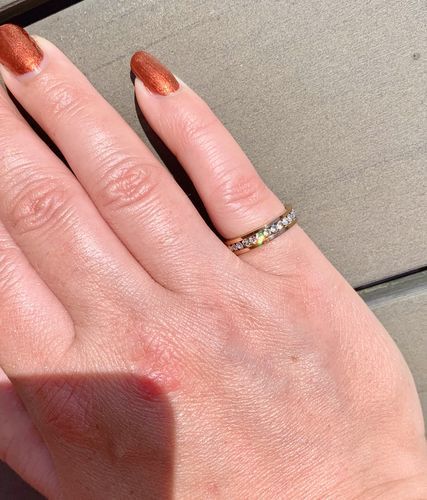 Customer photo review of Engagement Ring with Zircons