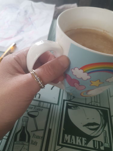 Customer photo review of Engagement Ring with Zircons