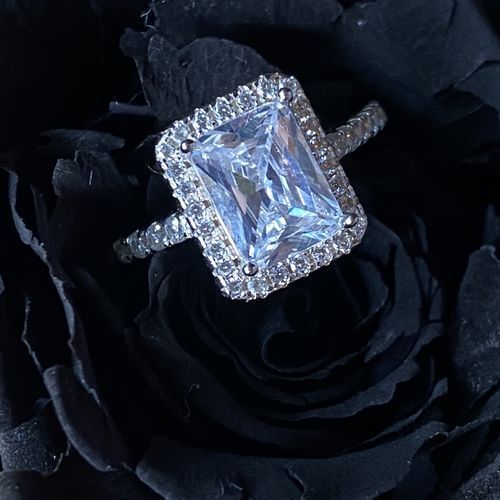 Customer photo review of Silver Rectangle Ring