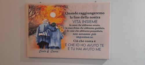Customer photo review of TELA PERSONALIZZATA "COPPIA DI INNAMORATI"
