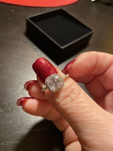 Customer photo review of Silver Timeless Earrings