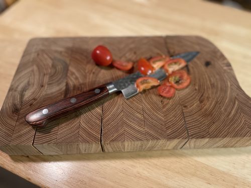 Customer photo review of SUISIN HAMMERED DAMASCUS PETTY 140MM