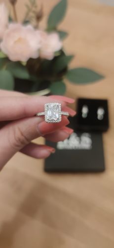 Customer photo review of Silver Rectangle Ring