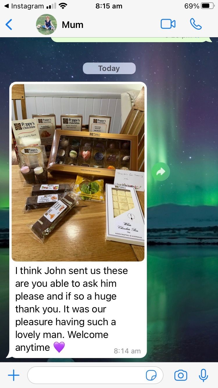 Customer photo review of The Die Hard Chocoholics Selection Hamper