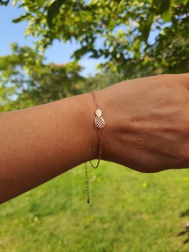 Customer photo review of Little Pineapple Necklace