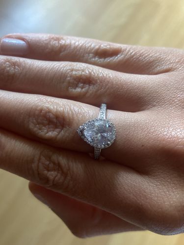 Customer photo review of Silver Drop Ring