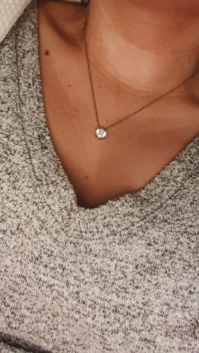 Customer photo review of Silver Circle Earrings