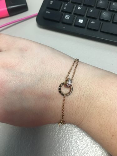 Customer photo review of Bracelet with Joined Rings & Crystals