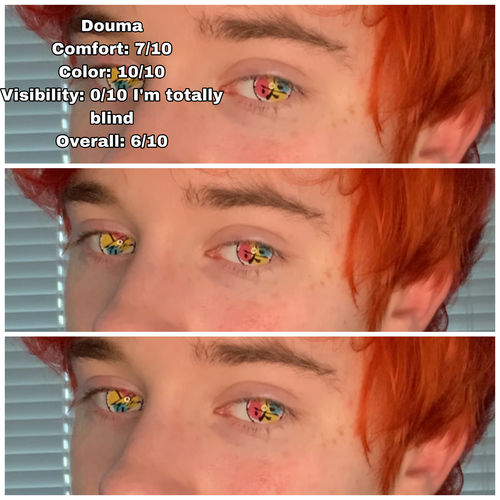 Customer photo review of Multicolour Colored Contact Lenses