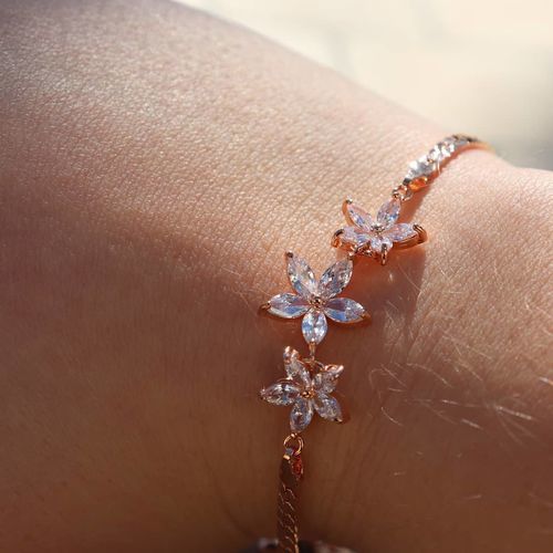 Customer photo review of Austrian Crystals Flowers Bracelet
