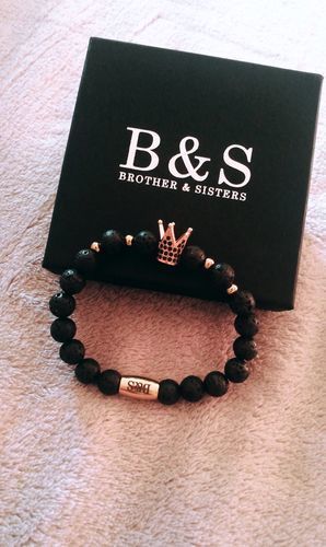 Customer photo review of Rose Gold Crown with Lava Stones
