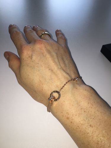 Customer photo review of Bracelet with Joined Rings & Crystals