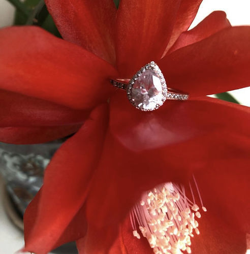 Customer photo review of Rose Gold Drop Ring