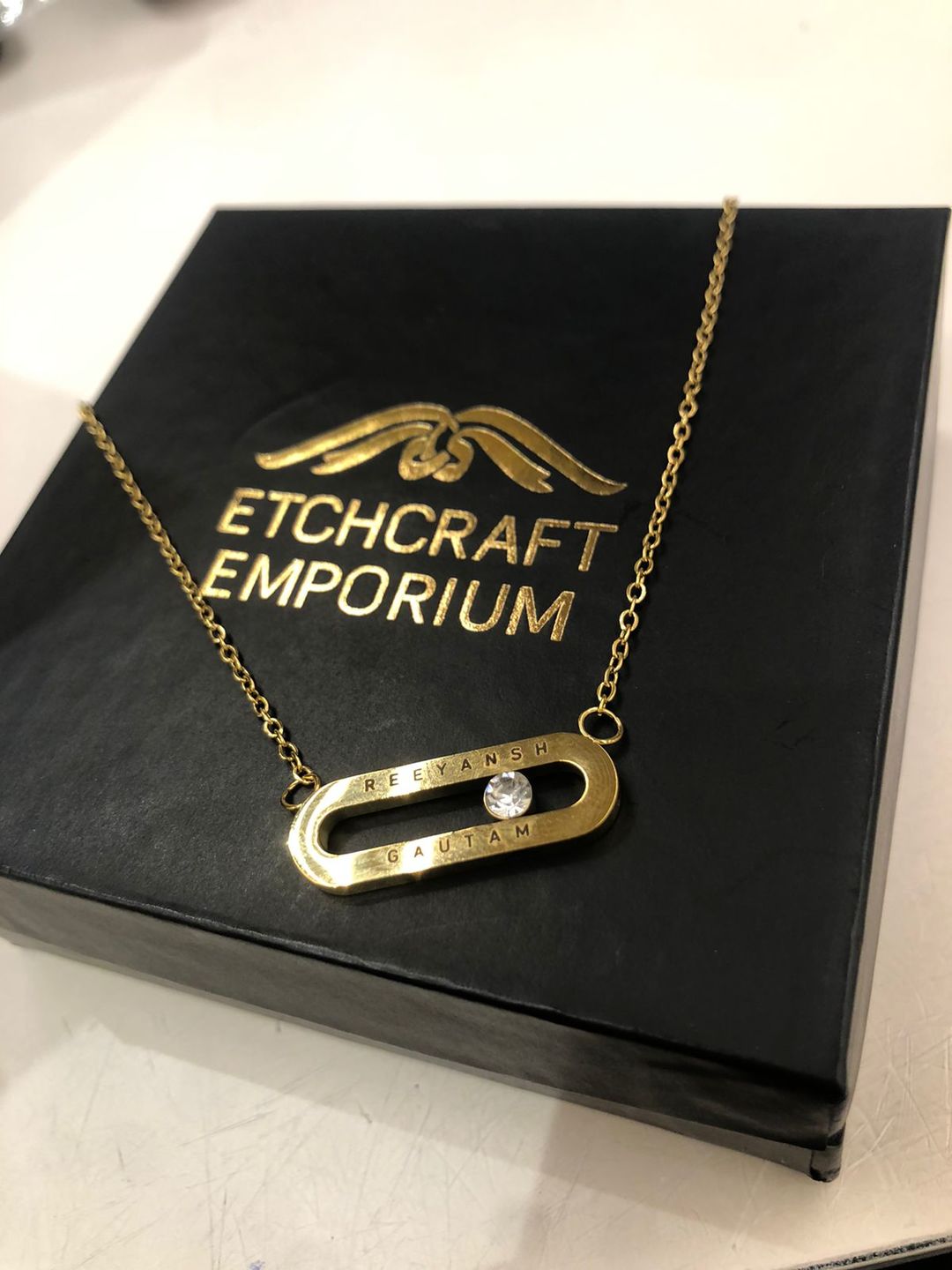 Customer photo review of Personalised Eternal Pendant