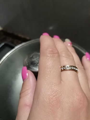 Customer photo review of Engagement Ring with Zircons