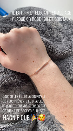 Customer photo review of Crystal Bar Bracelet