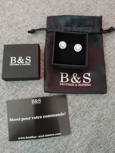 Customer photo review of Silver Circle Earrings