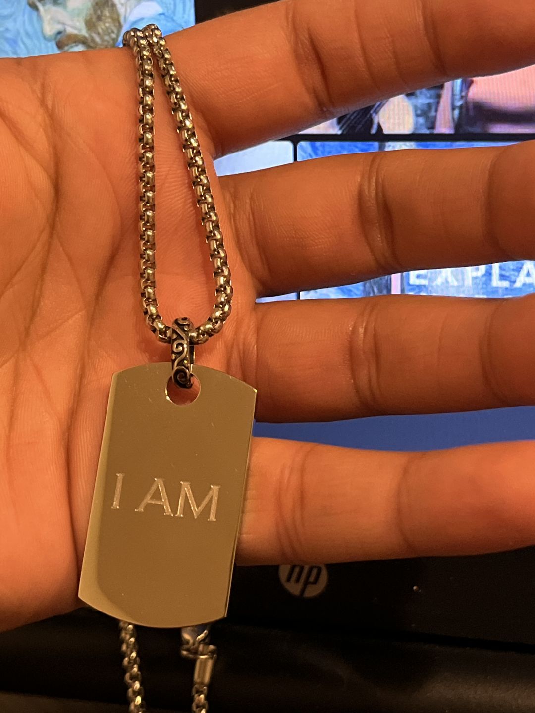 Customer photo review of Detailed Dog Tag