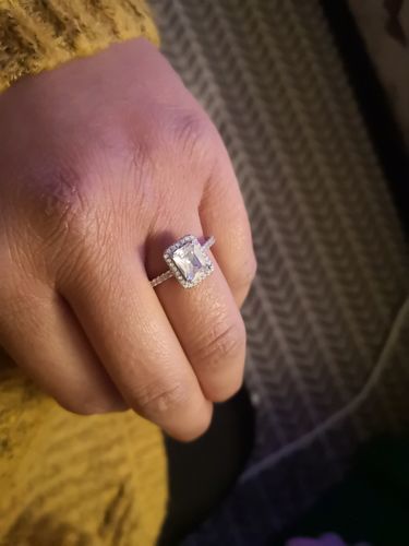 Customer photo review of Silver Rectangle Ring