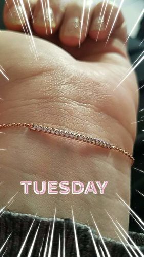 Customer photo review of Crystal Bar Bracelet