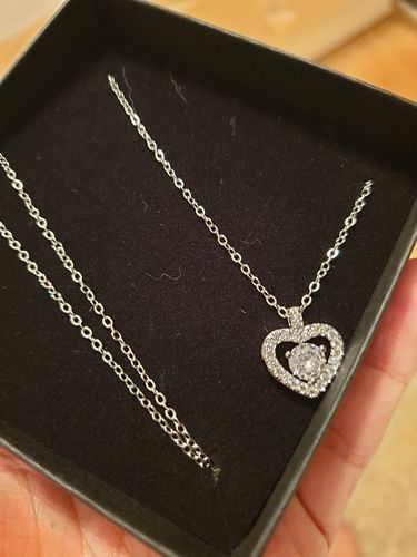 Customer photo review of Silver Heart Necklace