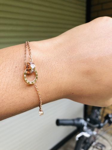 Customer photo review of Bracelet with Joined Rings & Crystals