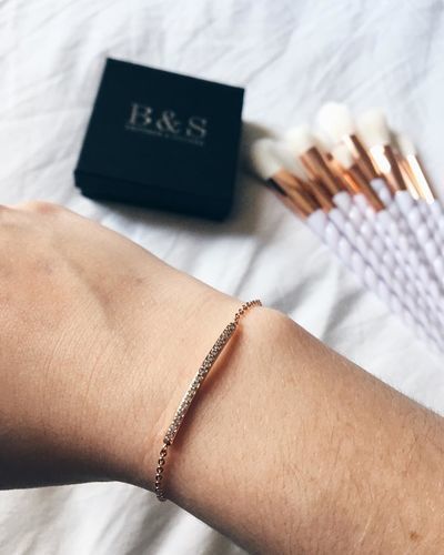 Customer photo review of Crystal Bar Bracelet