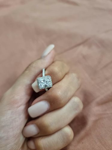 Customer photo review of Silver Rectangle Ring