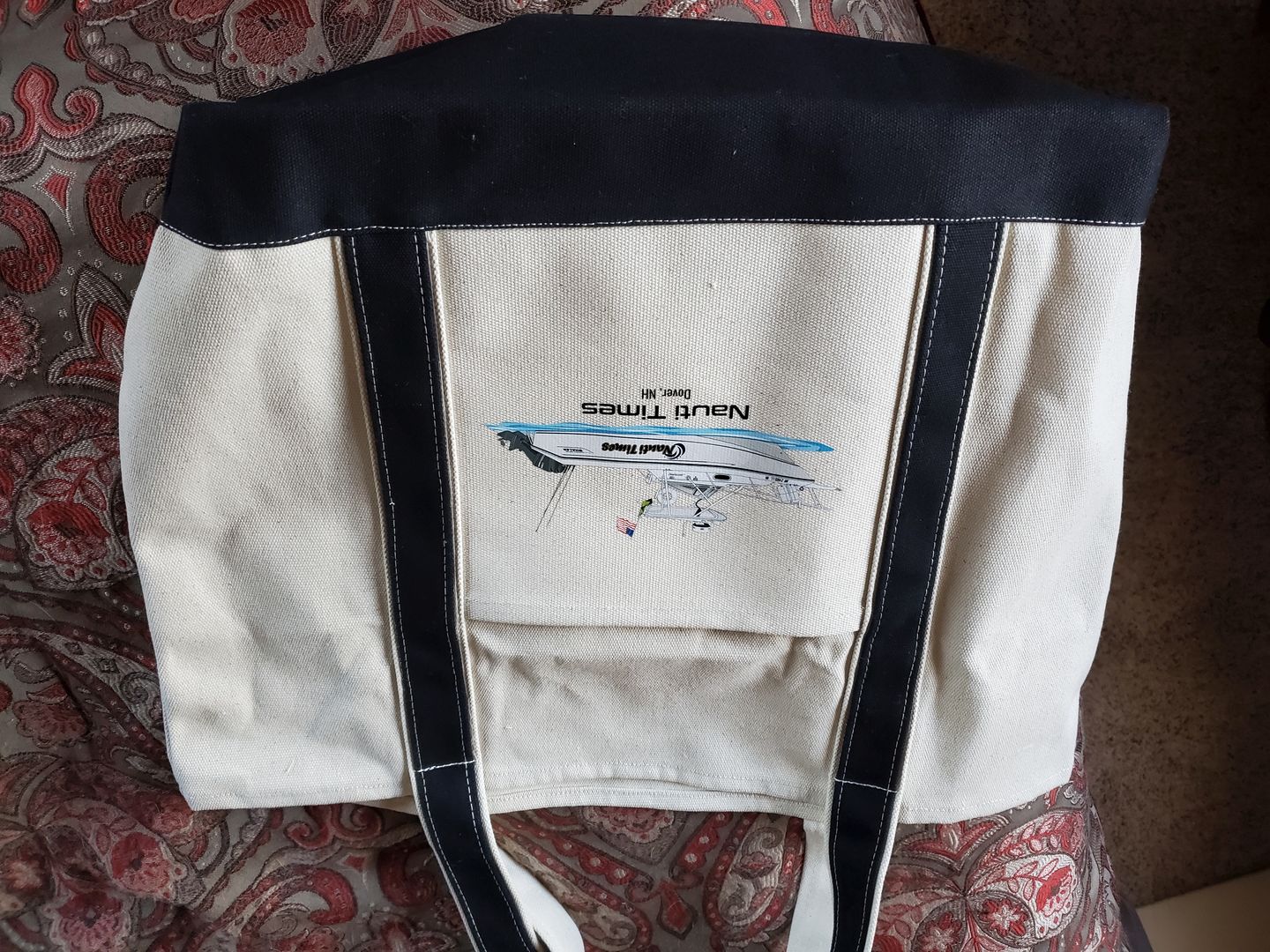 Customer photo review of Custom Boat Tote Bags