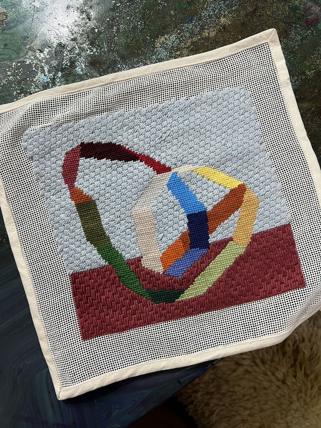 Customer photo review of Biarritz 5 Needlepoint Kit