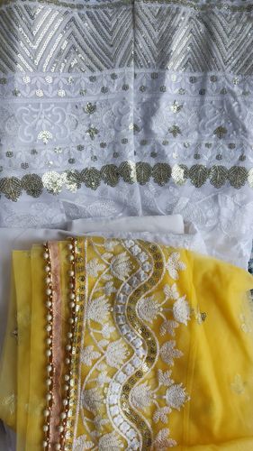 Customer photo review of Kiara Advani Wear Heavy Wedding Wear White Designer Lehenga Choli