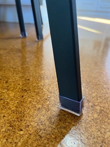 Customer photo review of Rectangular Felt Silicone Chair Leg Protectors | Extra-Durable Chair Floor Protectors