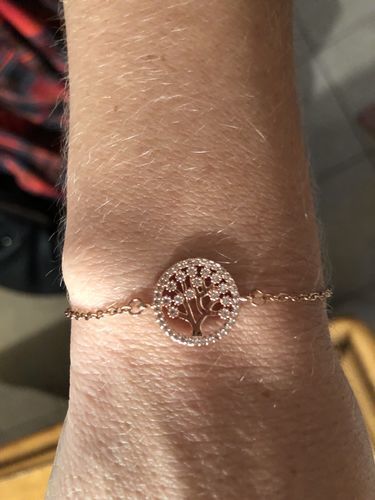 Customer photo review of Bracelet with Joined Rings & Crystals