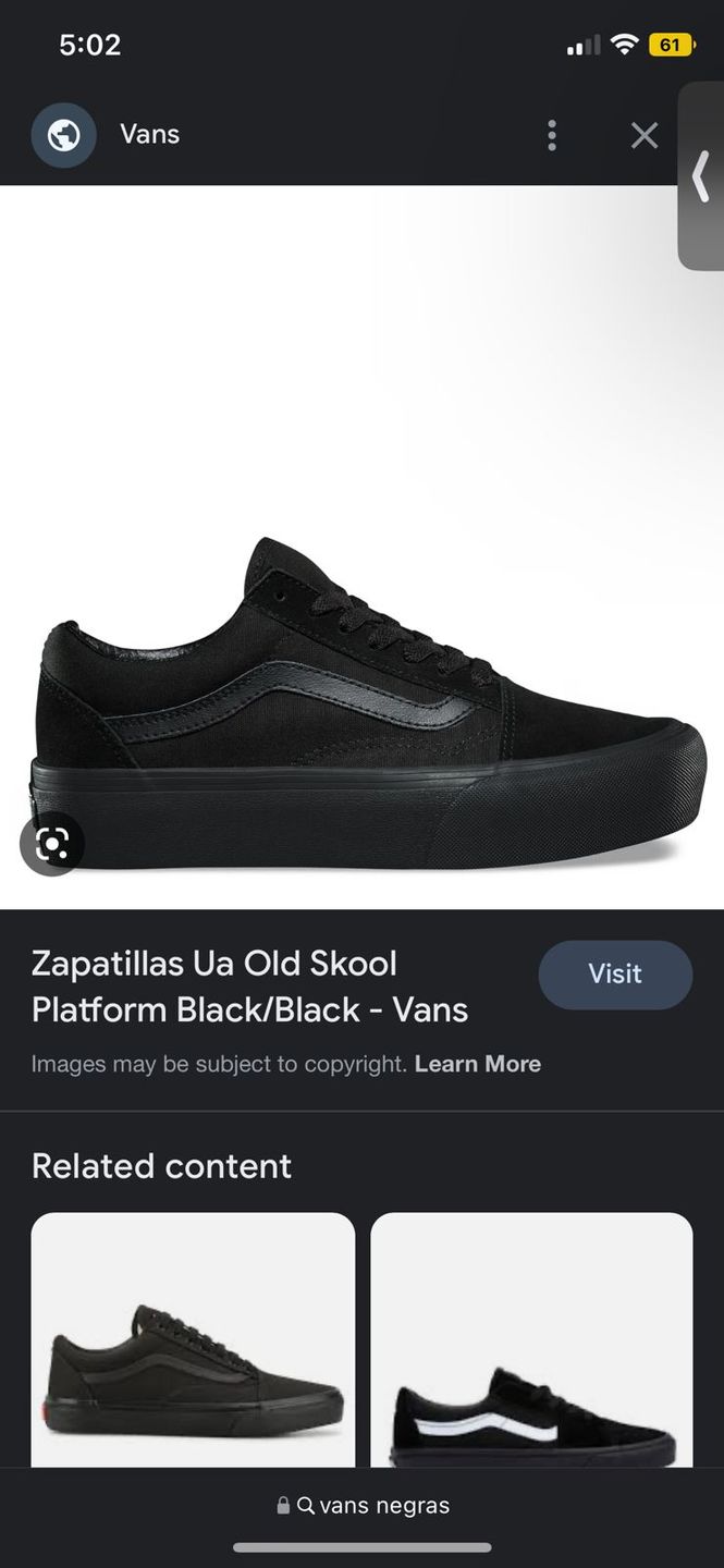 Customer photo review of Zapatilla Vans Old Skool Stackform Mujer Mono Negro
