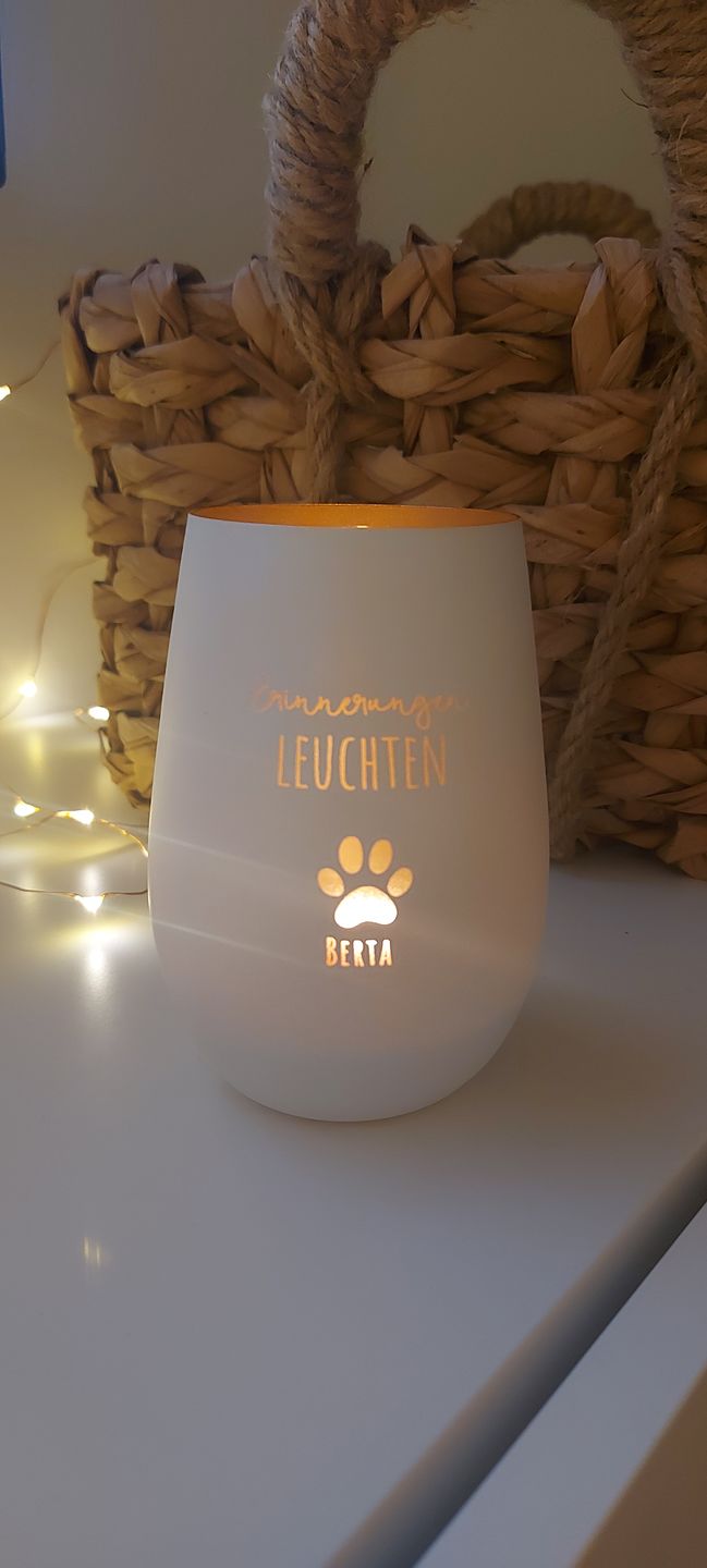Customer photo review of Erinnerungen leuchten - Individuelles Trauerlicht