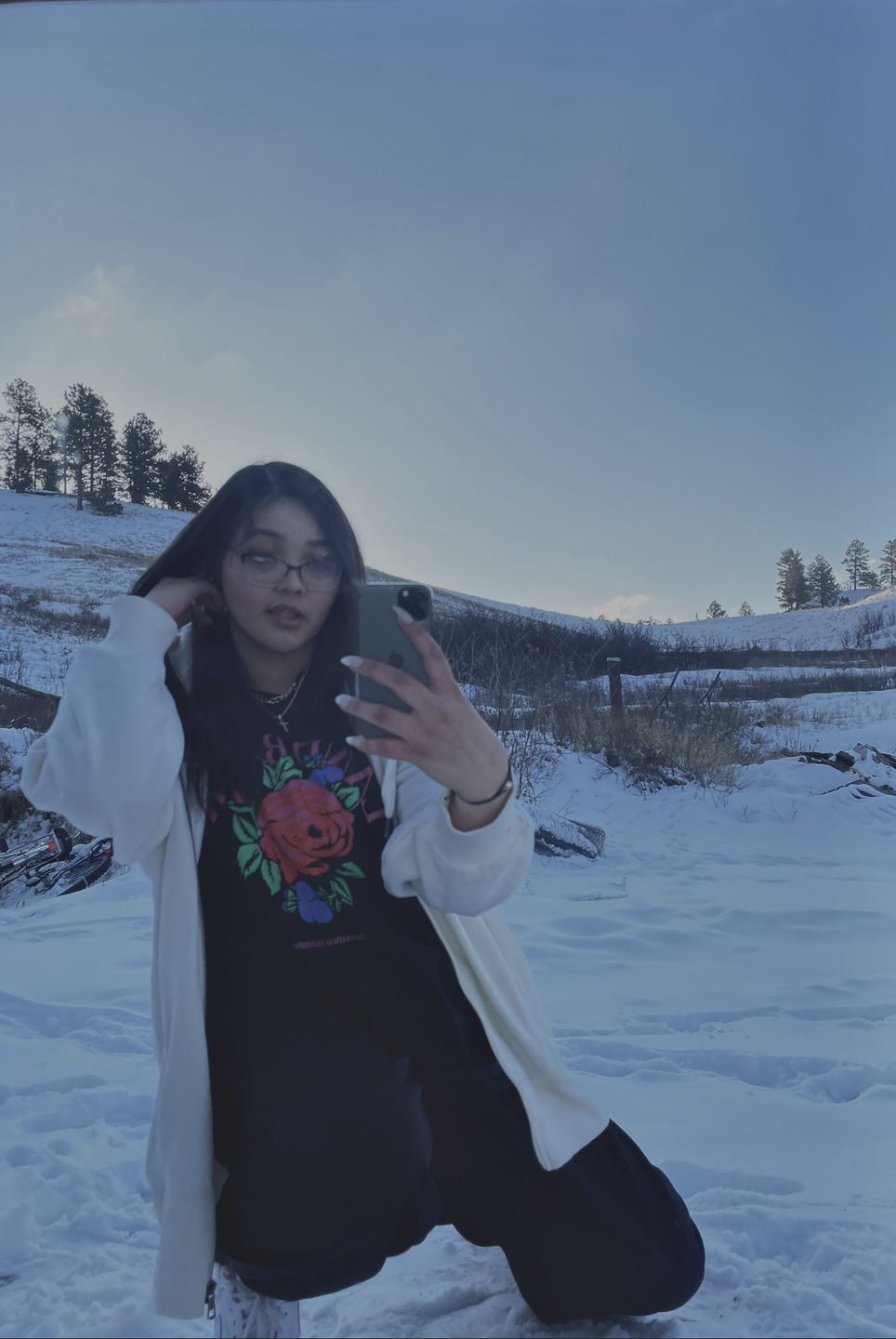 Customer photo review of Land Back Rose Tee