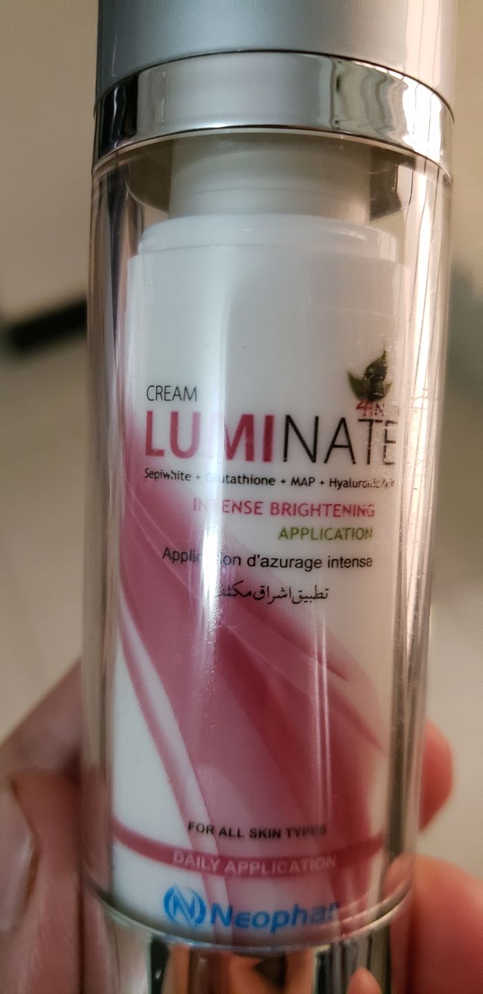 Customer photo review of Luminate Intense Skin Brightening Cream
