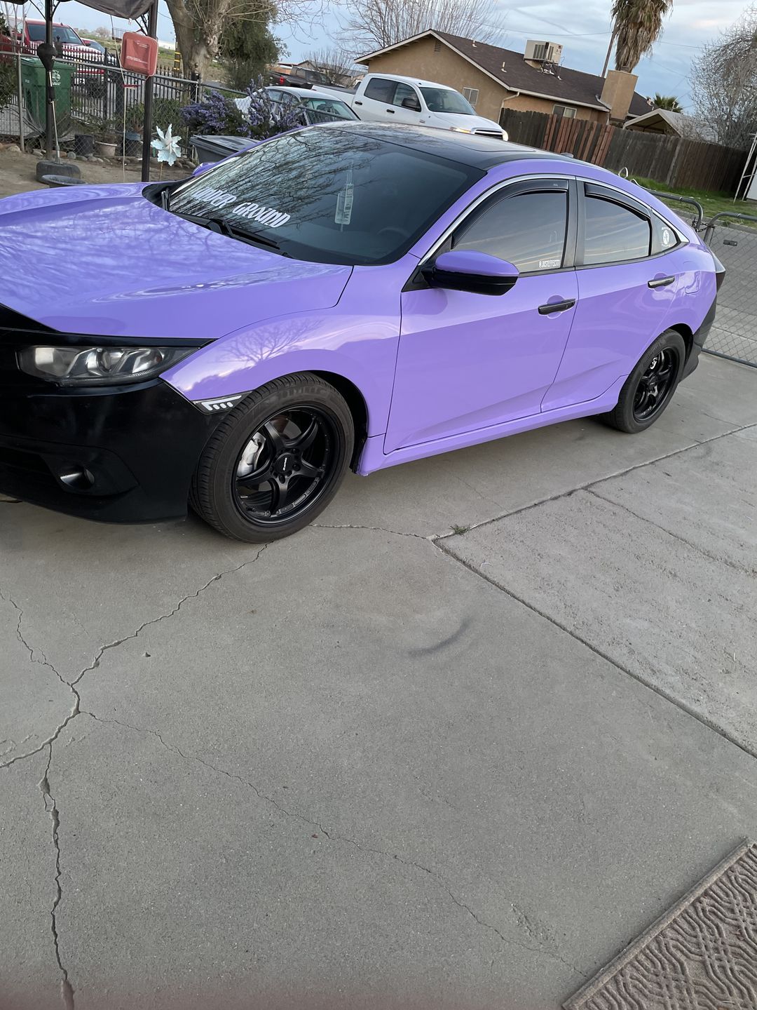 Customer photo review of Super Glossy Lavender Purple Vinyl Wrap