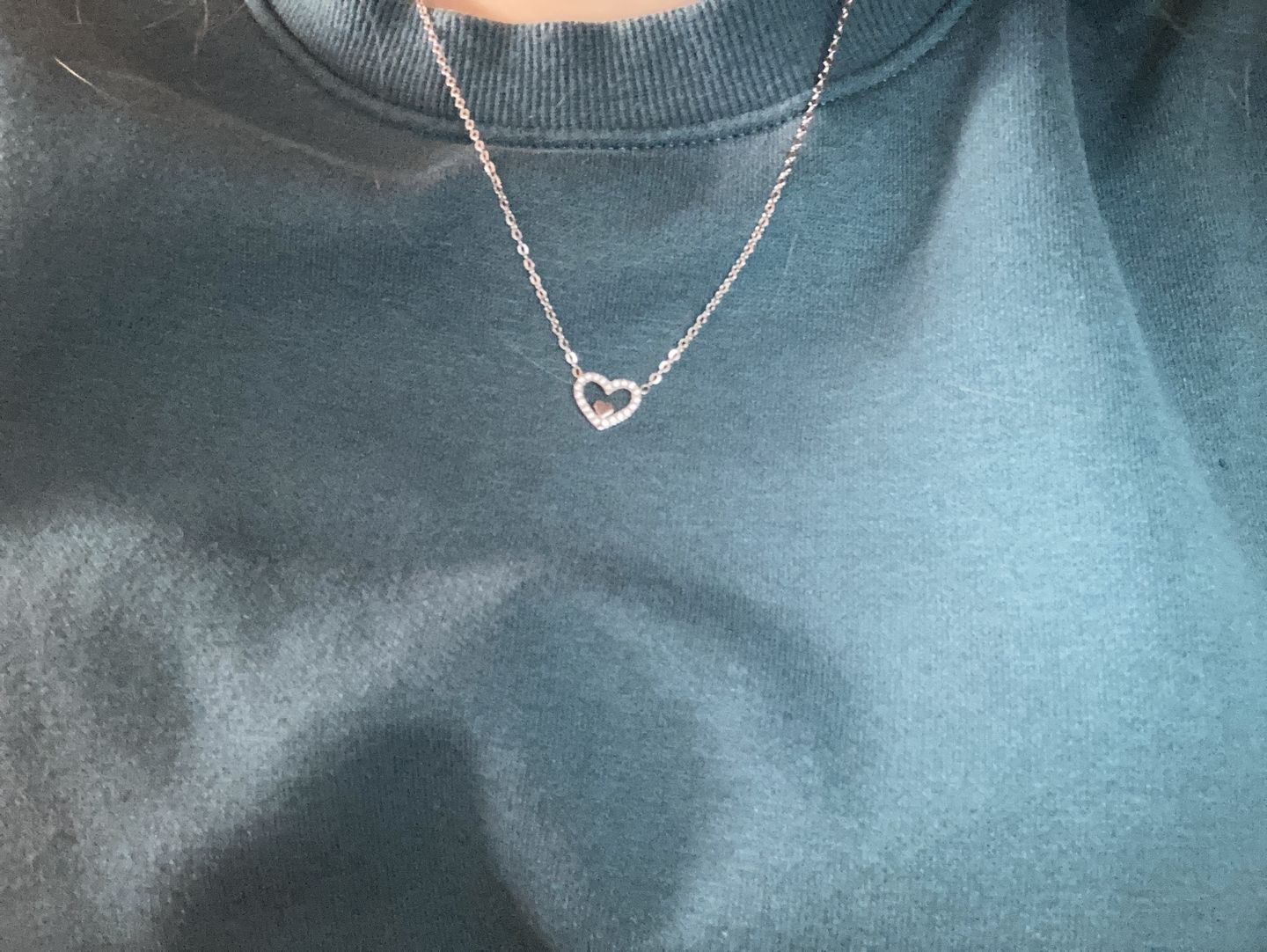 Customer photo review of Heart in Heart Kette | 18K vergoldet