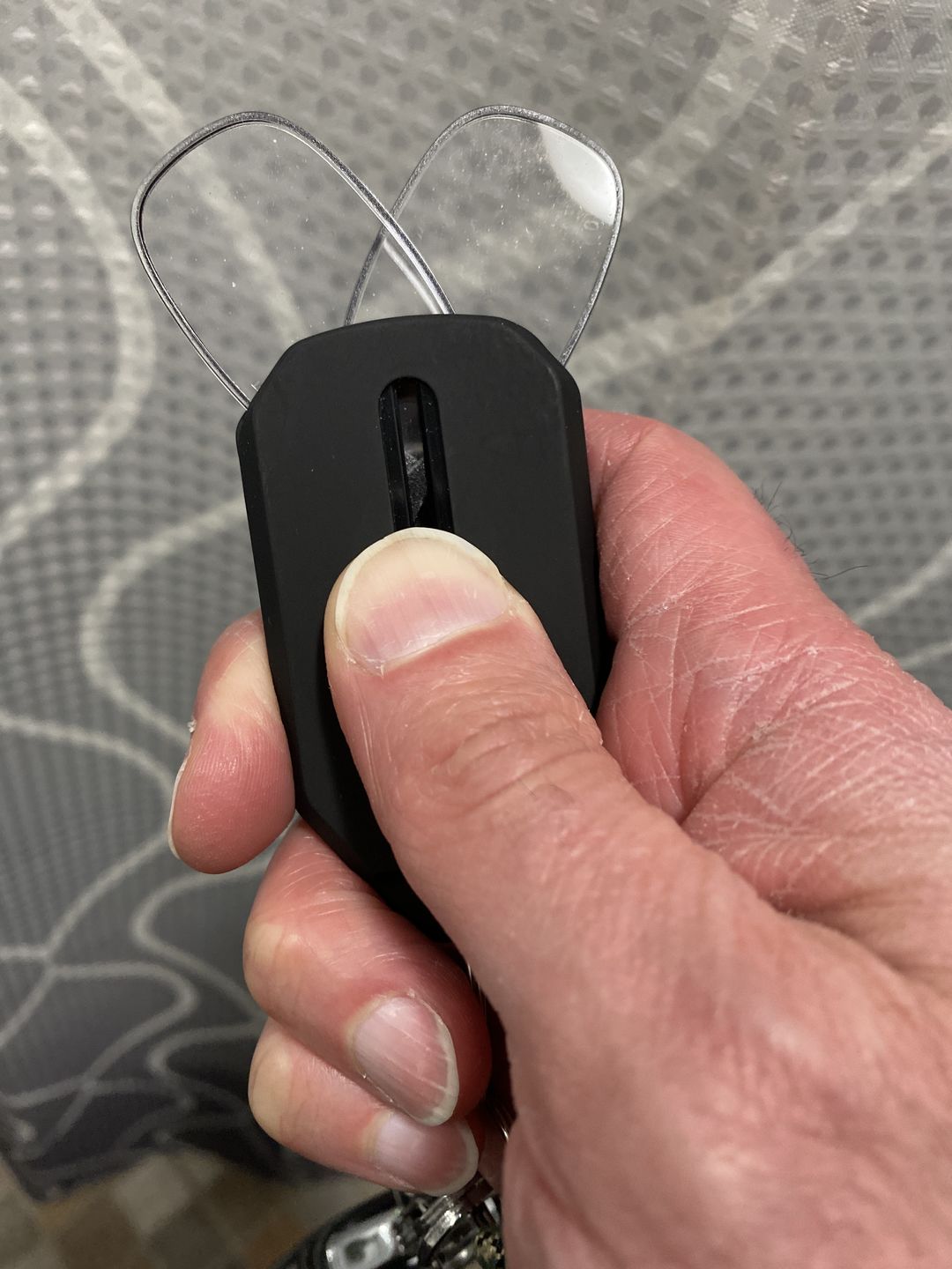 Customer photo review of Readers + Black Keychain Case