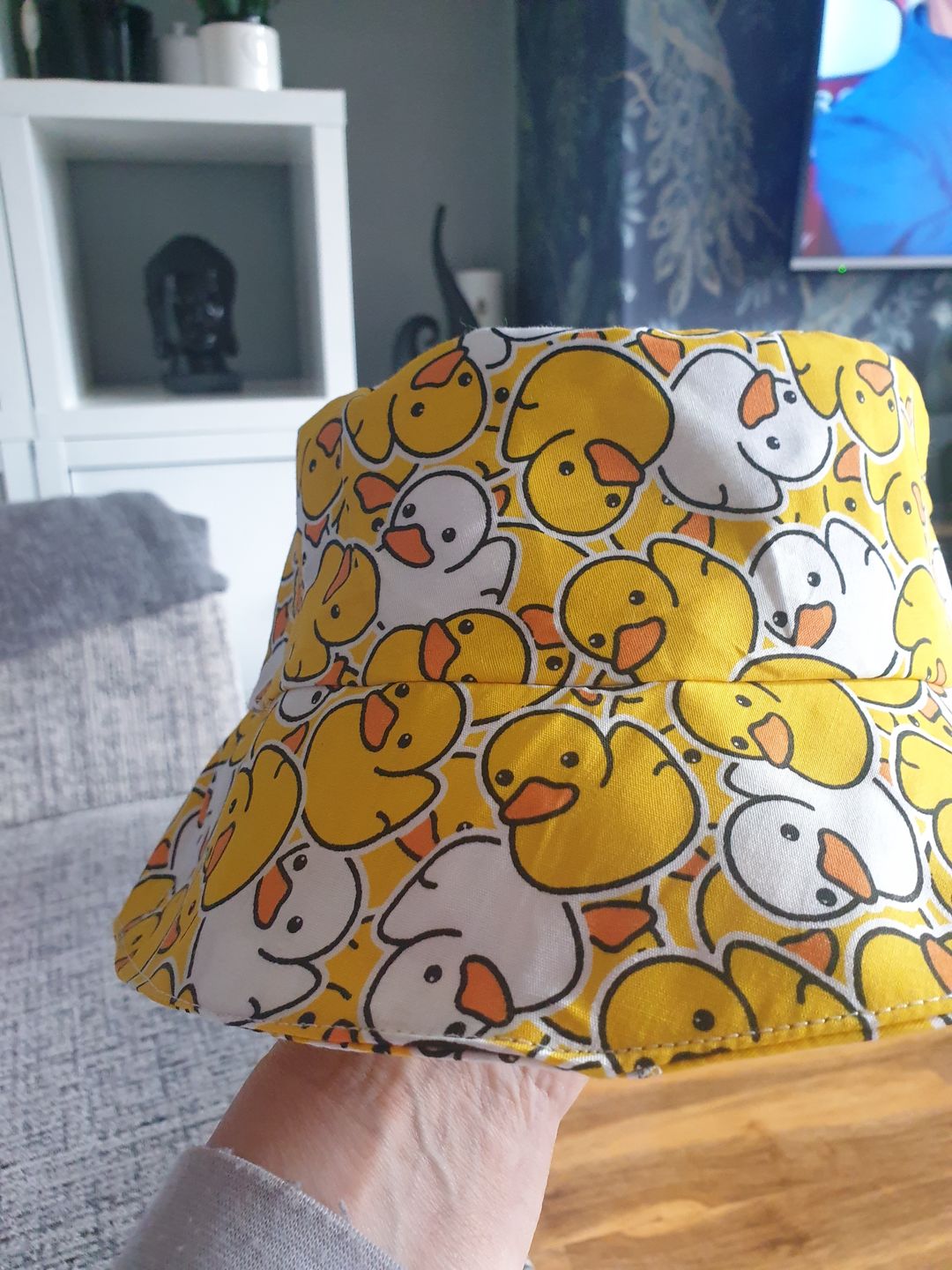 Customer photo review of Yellow and White Rubber Ducks Polycotton Fabric